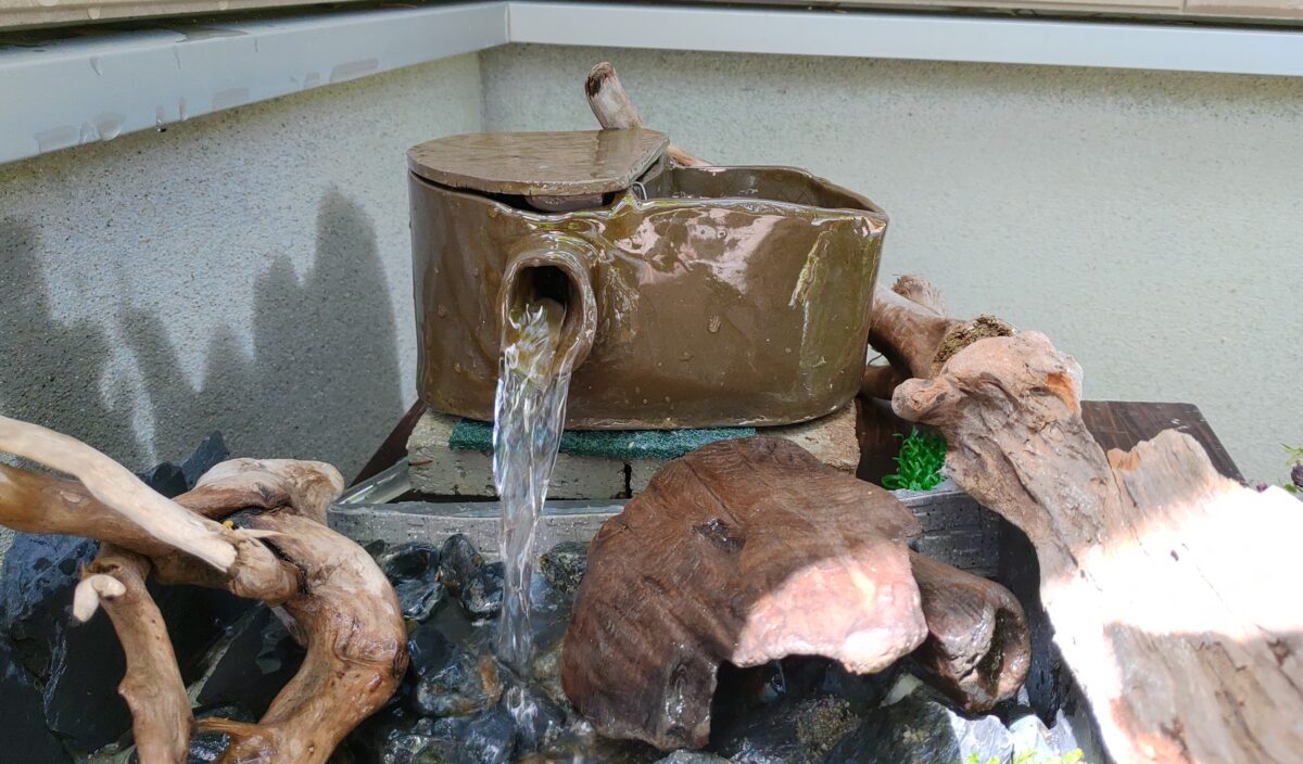 ビオトープ 陶芸 水草をセット出来る滝 植木鉢を創作 Bongreen ボングリーン
